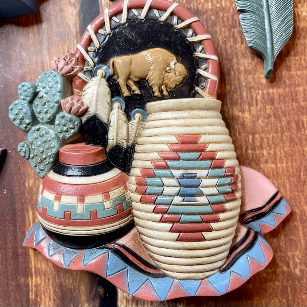 Vintage Home Interiors Burnwood southwestern wall decor. - Picture 3 of 5